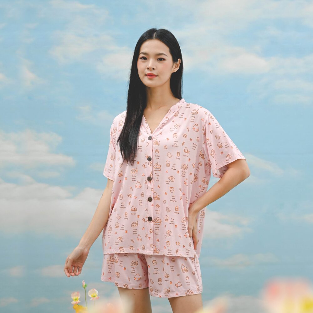 Littlebun X L.Porter Fabrics – Pajamas SL Pink - Size S/M