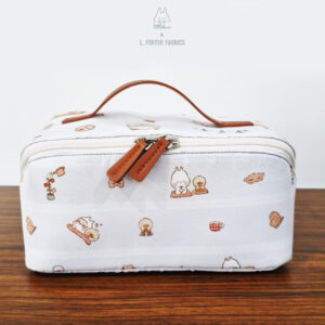 Littlebun X L.Porter Fabrics – Waterproof Make Up Bag Silver Grey