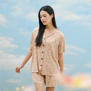 Littlebun X L.Porter Fabrics – Pajamas SL Beige - Size L/XL