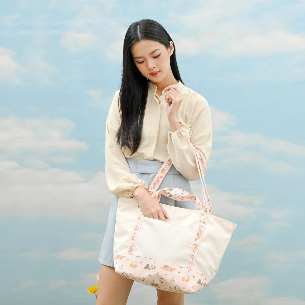 Littlebun X L.Porter Fabrics – Tote Bag Self Love Series Vanilla - Large