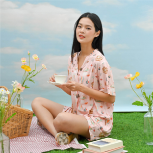 Littlebun X L.Porter Fabrics – Pajamas ATW Pink - Size S/M