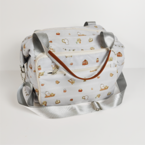 Littlebun X L.Porter Fabrics – Foldable Travel Bag Silver Grey
