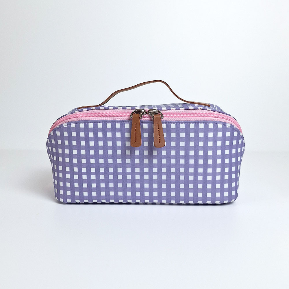 product-detail Make Up Bag Gingham - Lilac
